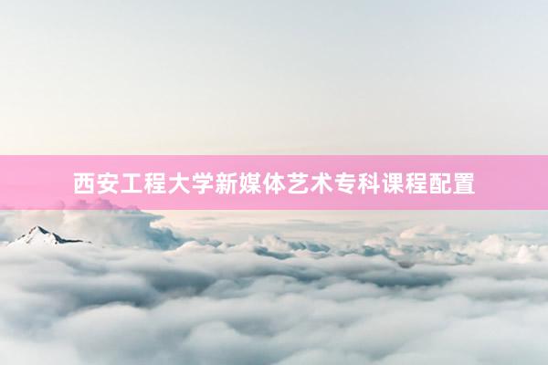 西安工程大学新媒体艺术专科课程配置